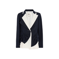 HIGH Everyday Couture Brazen Tailored Jacket in Navy and White - International designer fashion boutique Australia Riada Concept Woollahra