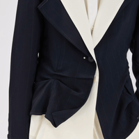 HIGH Everyday Couture Brazen Tailored Jacket in Navy and White - International designer fashion boutique Australia Riada Concept Woollahra