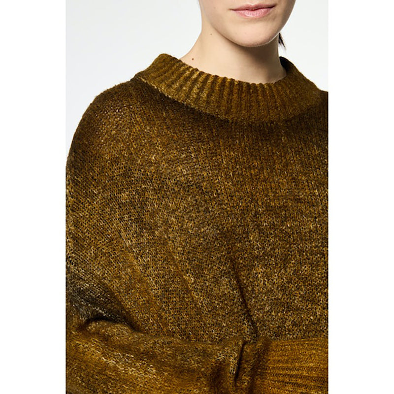Brushed Cashmere Silk Sweater in Pepita