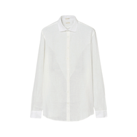 Massimo Alba Menswear Long Sleeve Canary Linen Shirt in White MASSIMO ALBA ITALIAN MENSWEAR shop at Riada Concept Luxury International Designer Boutique in store and online Sydney