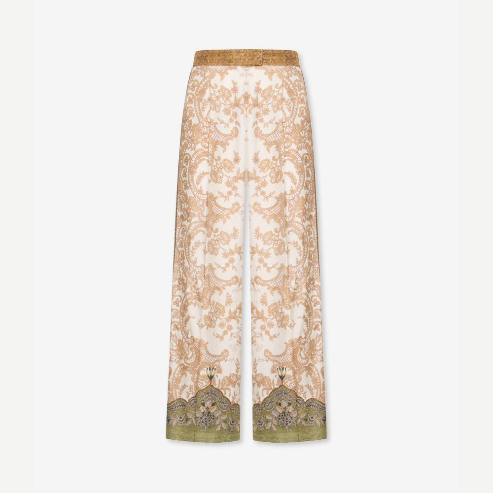 CIALDA Paisley di Seta Silk Trousers
