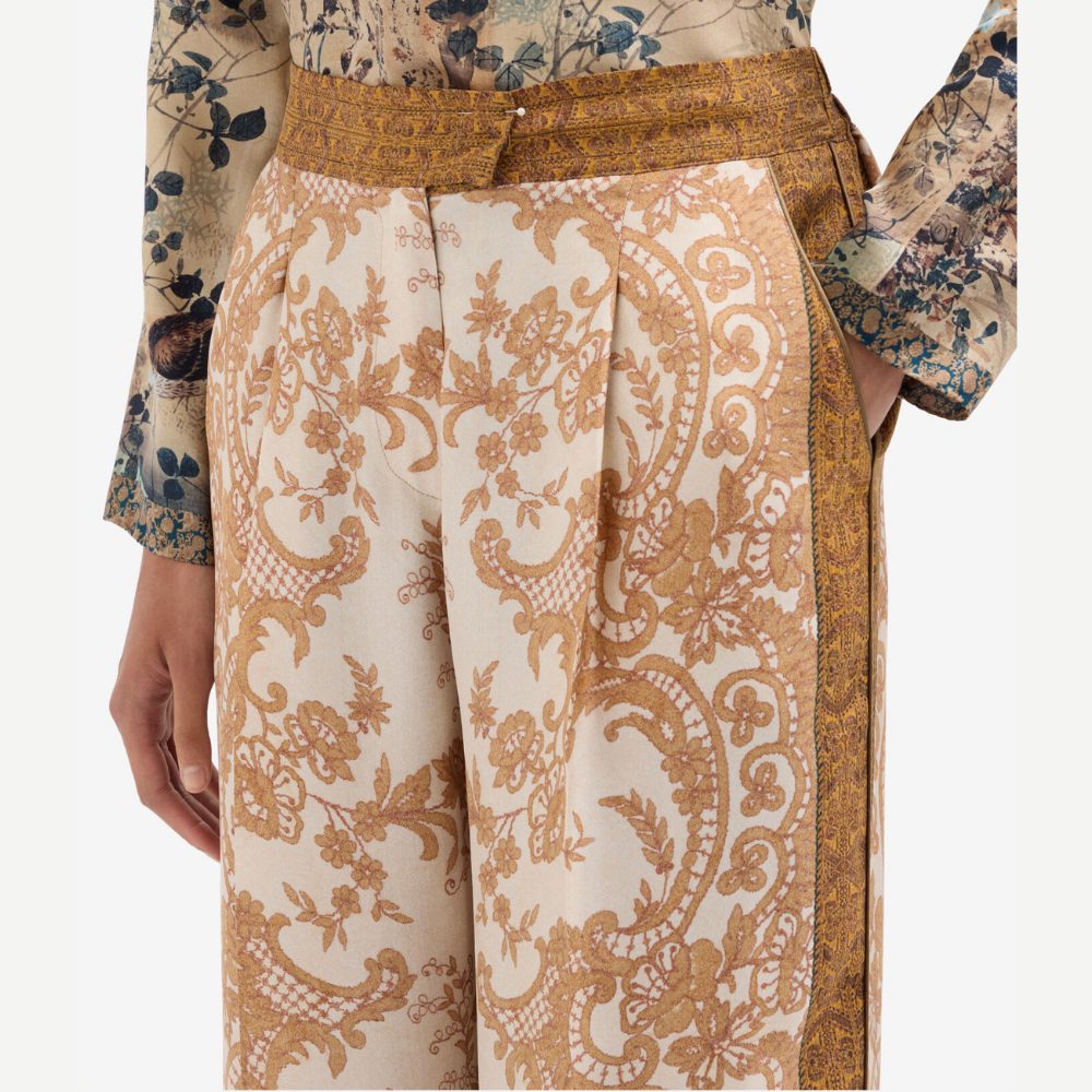 Pierre-Louis Mascia CIALDA Paisley di Seta Silk Trousers
