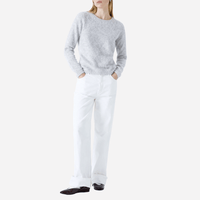 Absolut Cashmere Cali Crew Neck Sweater in Light Heather Grey – International designer fashion boutique Australia Riada Concept Woollahra