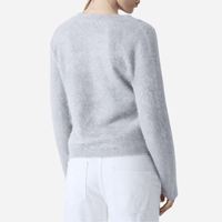 Absolut Cashmere Cali Crew Neck Sweater in Light Heather Grey – International designer fashion boutique Australia Riada Concept Woollahra