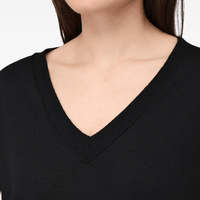 Alberta Ferretti Cape-Sleeve Wool V-Neck Knit Top in Black – International designer fashion boutique Australia Riada Concept Woollahra