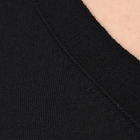 Alberta Ferretti Cape-Sleeve Wool V-Neck Knit Top in Black – International designer fashion boutique Australia Riada Concept Woollahra