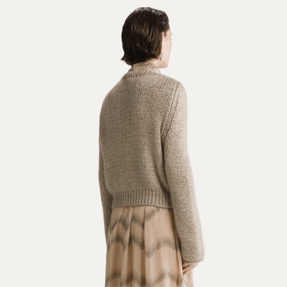 Forte Forte Cashmere Silk Mohair Cardigan Mandorla – International designer fashion boutique Australia Riada Concept Woollahra