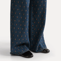 Forte Forte Cavalry Denim Embroidered Wide-Leg Jeans Indigo – International designer fashion boutique Australia Riada Concept Woollahra
