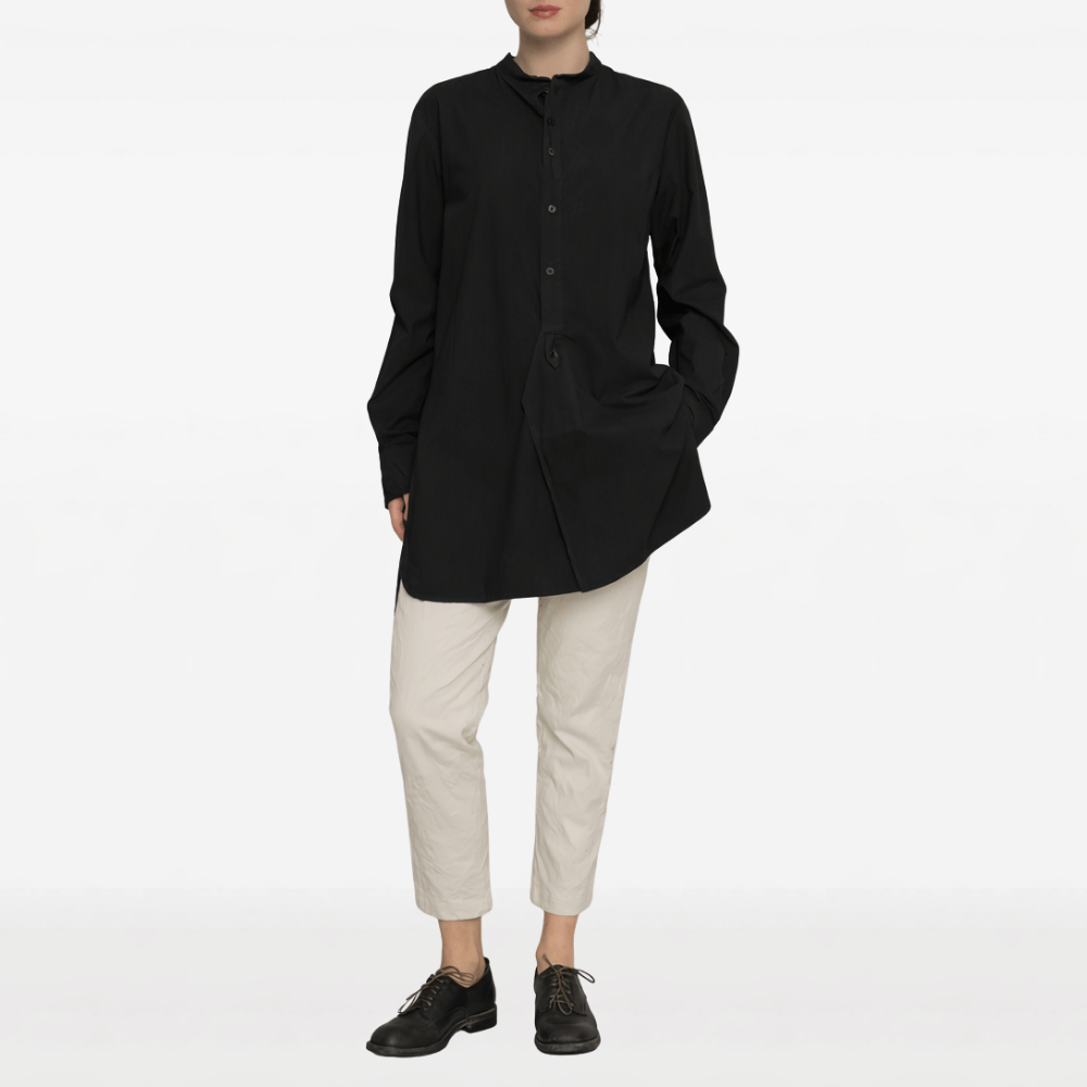 Hannoh Wessel Charles Oversized Cotton Shirt in Black - International designer fashion boutique Australia Riada Concept Woollahra
