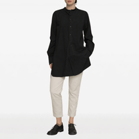 Hannoh Wessel Charles Oversized Cotton Shirt in Black - International designer fashion boutique Australia Riada Concept Woollahra