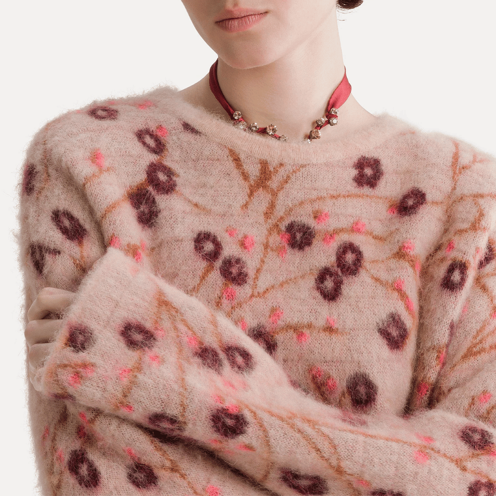 Forte Forte Cherry Blossom Gauze Jacquard Sweater Loto – International designer fashion boutique Australia Riada Concept Woollahra