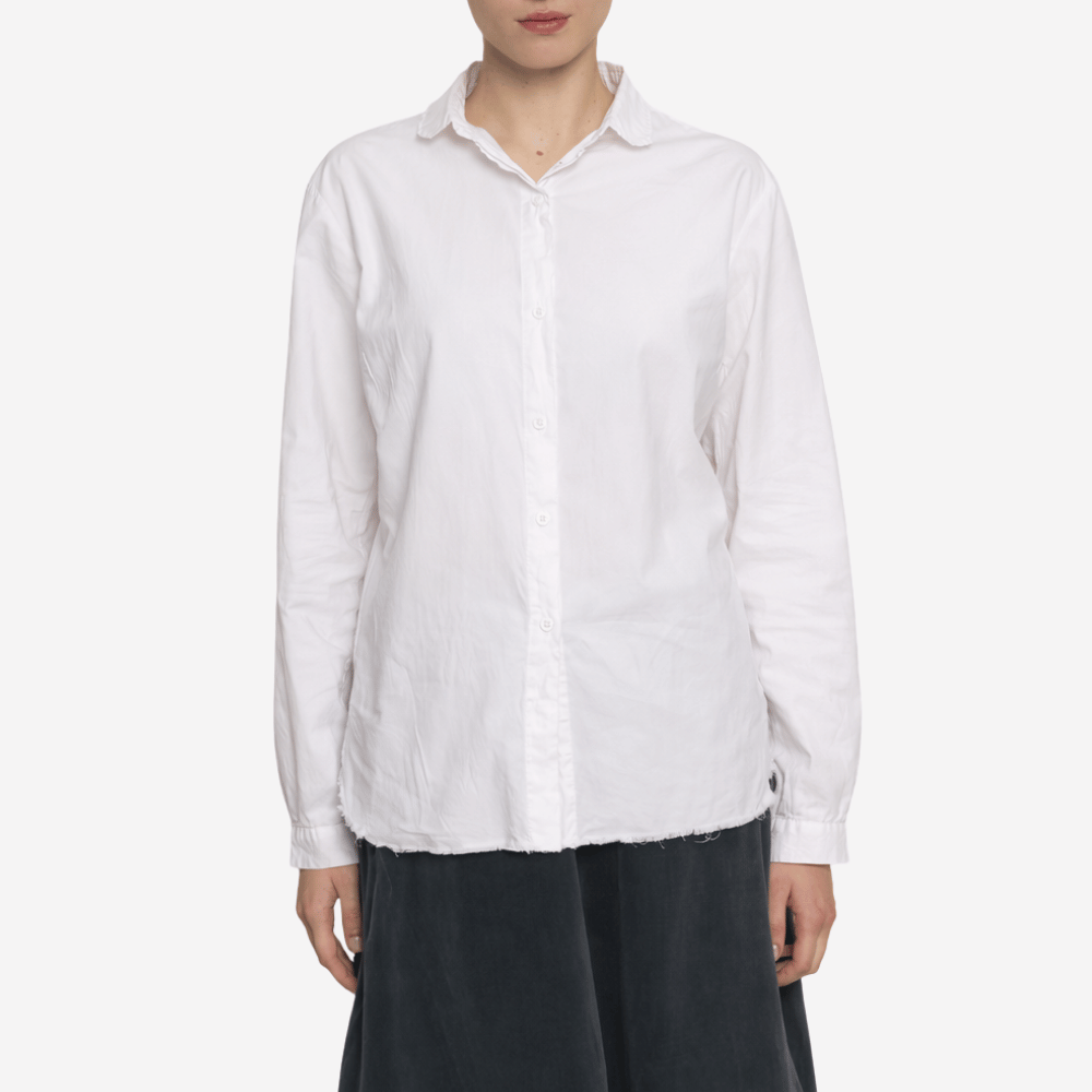 Hannoh Wessel Christina Cotton Shirt in White – International designer fashion boutique Australia Riada Concept Woollahra