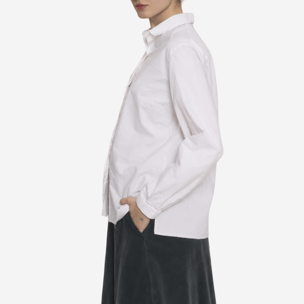 Hannoh Wessel Christina Cotton Shirt in White – International designer fashion boutique Australia Riada Concept Woollahra