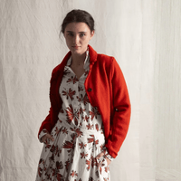 Hannoh Wessel Christina Floral Cotton Shirt in Red Flower Print – International designer fashion boutique Australia Riada Concept Woollahra