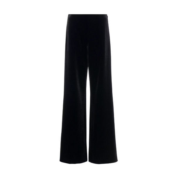 Velvet trousers in black