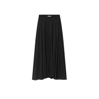 Forte Forte Cotton-Silk Voile Flared Maxi Skirt Nero flat lay – International designer fashion boutique Australia Riada Concept Woollahra
