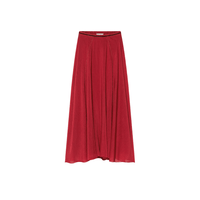 Forte Forte Cotton-Silk Voile Flared Maxi Skirt Pomegranate flat lay – International designer fashion boutique Australia Riada Concept Woollahra