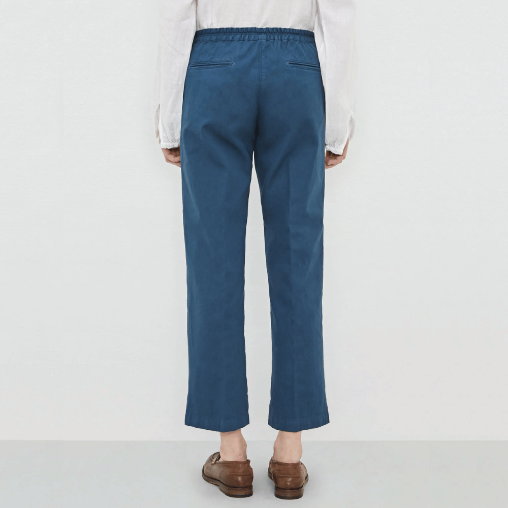 Massimo Alba Woman Sparus Cropped Trousers in Ultramarine Blue MASSIMO ALBA WOMENS Designer fashion shop online and in store High End fashion boutique Sydney Australia Riada Concept