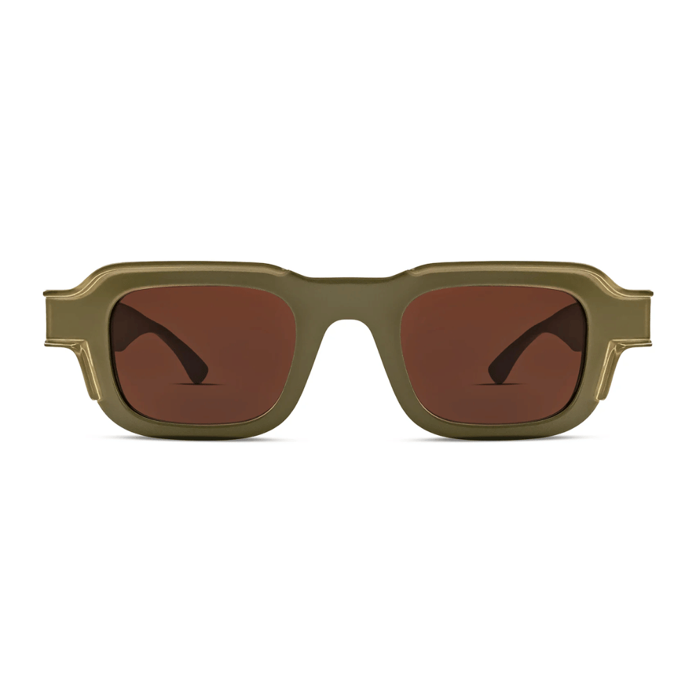 Thierry Lasry DUSTY Rectangular Sunglasses in Olive Green - International designer fashion boutique Australia Riada Concept Woollahra