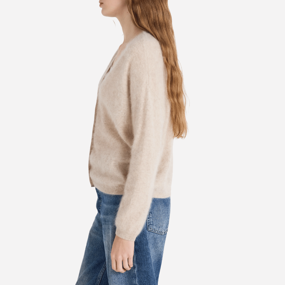 Absolut Cashmere Deborah V-Neck Cardigan in Oat – International designer fashion boutique Australia Riada Concept Woollahra