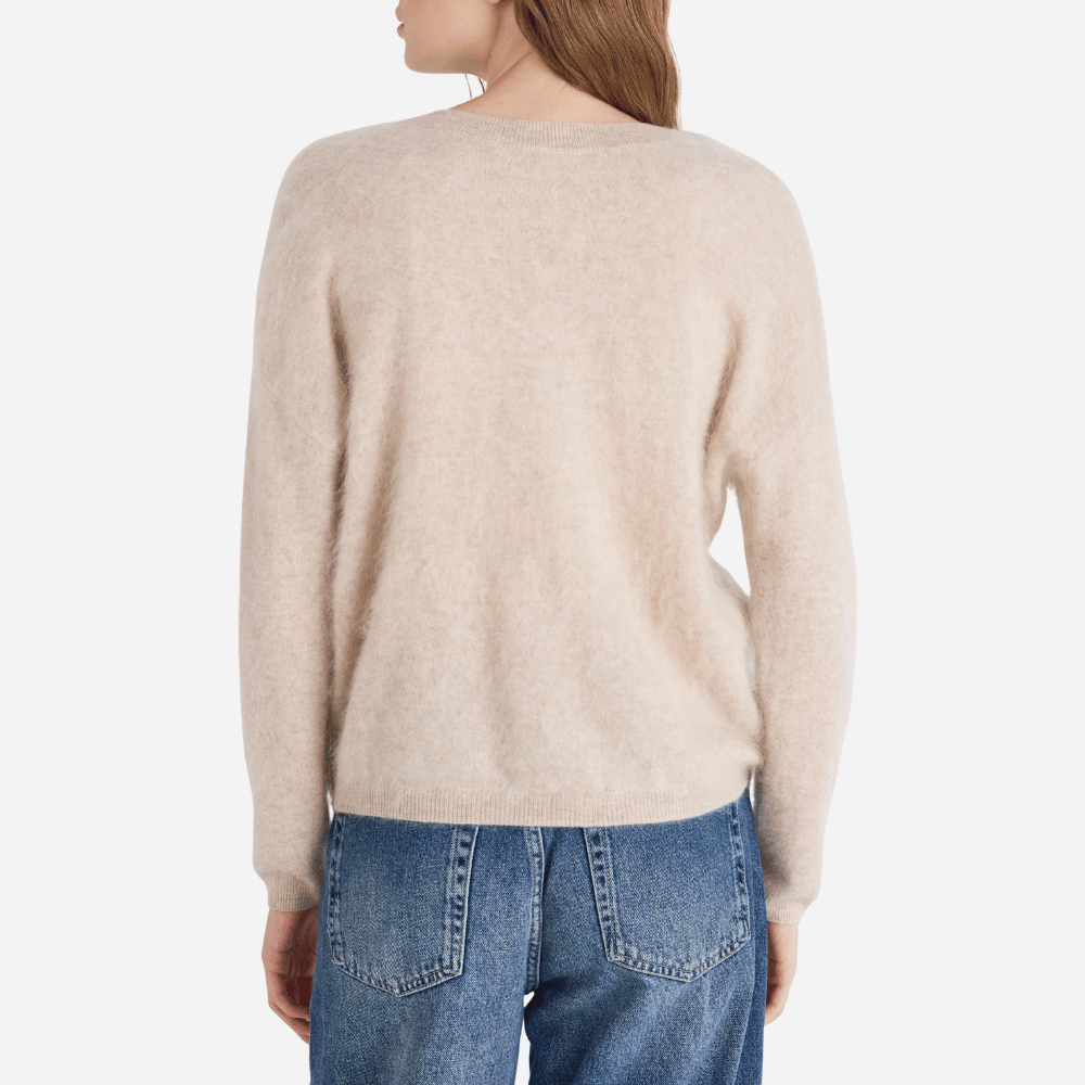 Absolut Cashmere Deborah V-Neck Cardigan in Oat – International designer fashion boutique Australia Riada Concept Woollahra