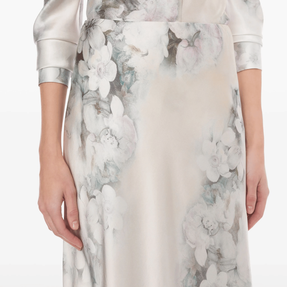 Alberta Ferretti Degrade Printed Washed Satin Skirt Multi Ice – International designer fashion boutique Australia Riada Concept Woollahra