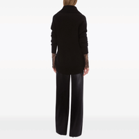 Alberta Ferretti Draped Shawl-Collar Wool Cardigan in Black -  International designer fashion boutique Australia Riada Concept Woollahra