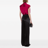 Alberta Ferretti Draped Satin Sleeveless Top in Fuchsia – International designer fashion boutique Australia Riada Concept Woollahra
