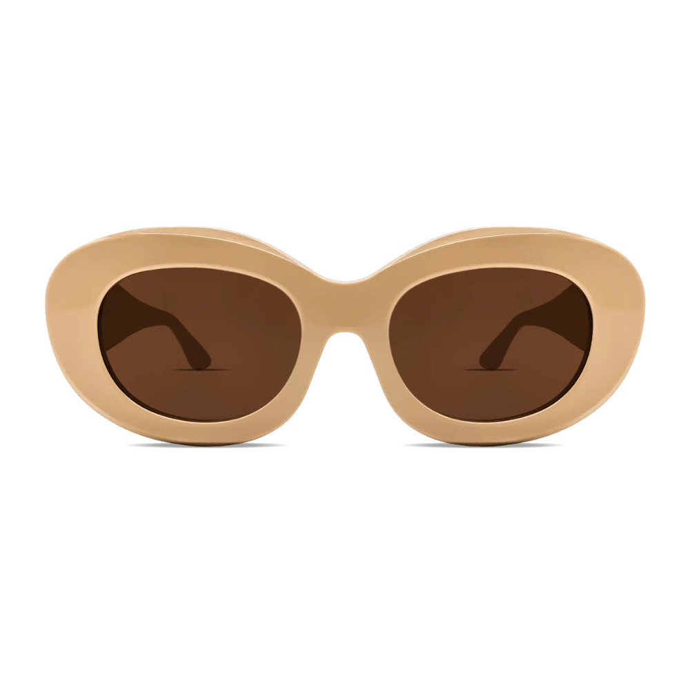 Thierry Lasry ENVY Oversized Oval Sunglasses in Peanut Beige - International designer fashion boutique Australia Riada Concept Woollahra