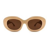 Thierry Lasry ENVY Oversized Oval Sunglasses in Peanut Beige - International designer fashion boutique Australia Riada Concept Woollahra
