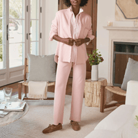 Frank & Eileen Relaxed Button-Up Eileen Shirt in Pink and White Multi Stripe Shop Frank & Eileen online in Australia at Riada Concept – official stockist of Frank & Eileen shirts, dresses, and linen pants. Discover timeless, premium women's fashion with fast shipping from Sydney.