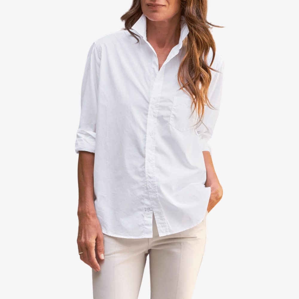 Frank & Eileen Relaxed Button-Up Eileen Shirt in White Cotton Shop Frank & Eileen online in Australia at Riada Concept – official stockist of Frank & Eileen shirts, dresses, and linen pants. Discover timeless, premium women's fashion with fast shipping from Sydney.