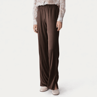 Forte Forte Envers Satin Matte Elasticated Trousers in Chocolat – International designer fashion boutique Australia Riada Concept Woollahra