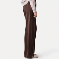 Forte Forte Envers Satin Matte Elasticated Trousers in Chocolat – International designer fashion boutique Australia Riada Concept Woollahra