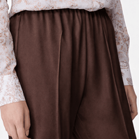 Forte Forte Envers Satin Matte Elasticated Trousers in Chocolat – International designer fashion boutique Australia Riada Concept Woollahra