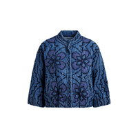 Essentiel Antwerp Jatropha Quilted Embroidered Denim Jacket in Nile Blue – International designer fashion boutique Australia Riada Concept Woollahra