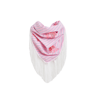 Essentiel Antwerp Jennie Pinstripe Cotton Fringe Scarf in Cotton Candy – International designer fashion boutique Australia Riada Concept Woollahra