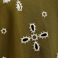 Essentiel Antwerp Jix Embroidered Cotton Sweatshirt in Olive Martini – International designer fashion boutique Australia Riada Concept Woollahra