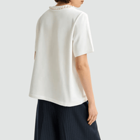 Essentiel Antwerp Isos Beaded Graphic T-Shirt in Red and White – International designer fashion boutique Australia Riada Concept Woollahra