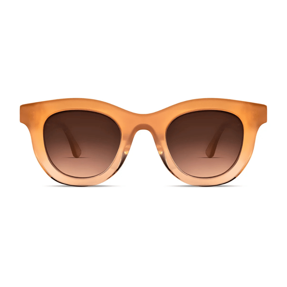 Thierry Lasry SOCIETY x FAENA Soft Cat-Eye Sunglasses in Gradient Peach & Champagne