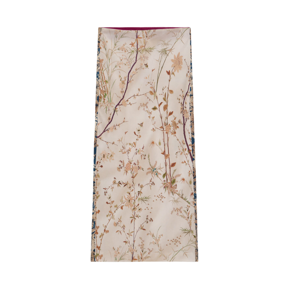 FEBO Skirt Silk IN Multicolour Cream