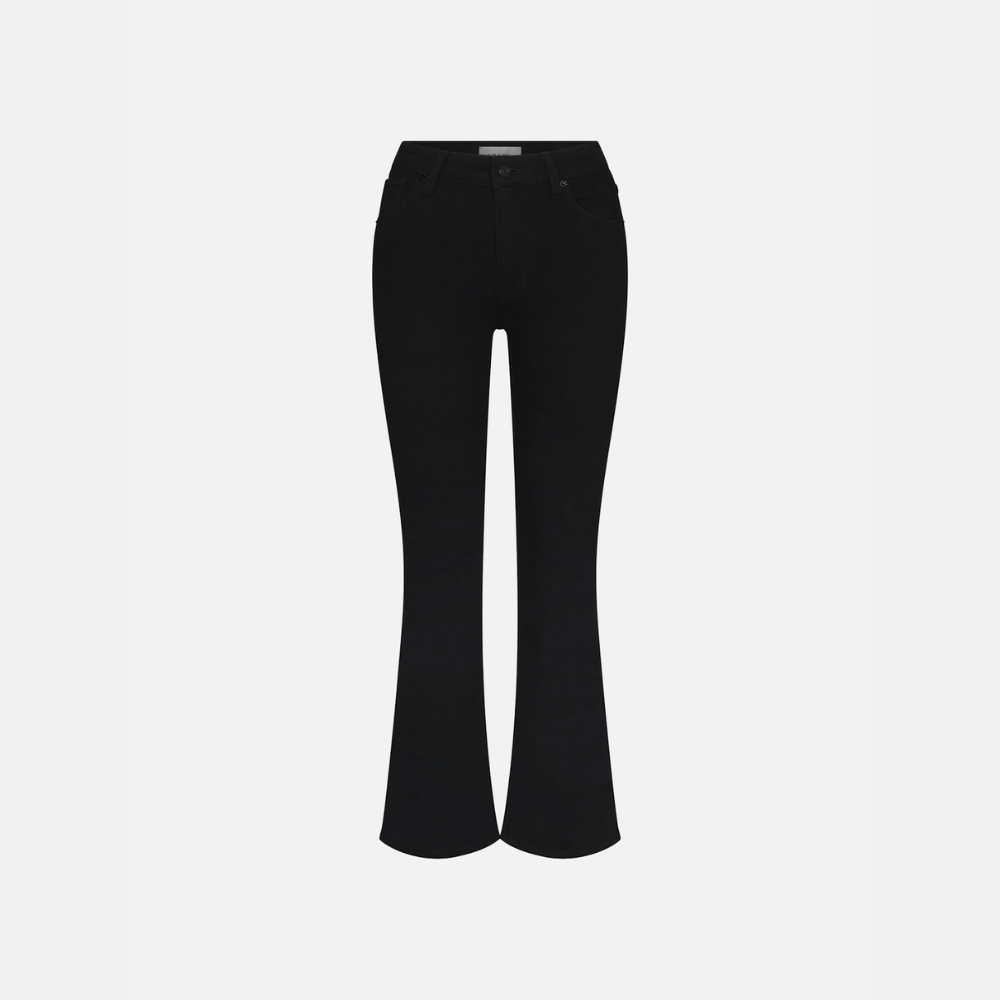 FRAME The Reboot Crop High Rise Bootcut Jeans in Black FRAME DENIM Designer fashion shop online and in store High End fashion boutique Sydney Australia Riada Concept