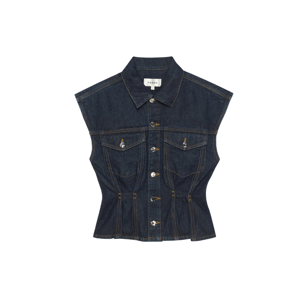 THE NIPPED VEST IN RINSE