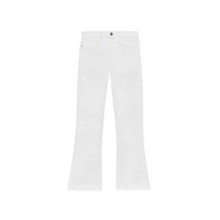 FRAME Le Crop Mini Boot High Rise Cropped Bootcut Jeans in White FRAME DENIM Designer fashion shop online and in store High End fashion boutique Sydney Australia Riada Concept