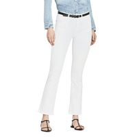 FRAME Le Crop Mini Boot High Rise Cropped Bootcut Jeans in White FRAME DENIM Designer fashion shop online and in store High End fashion boutique Sydney Australia Riada Concept