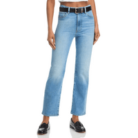 FRAME Le Sleek Straight High Rise Ankle Jeans in Medium Blue Wash FRAME DENIM Designer fashion shop online and in store High End fashion boutique Sydney Australia Riada Concept