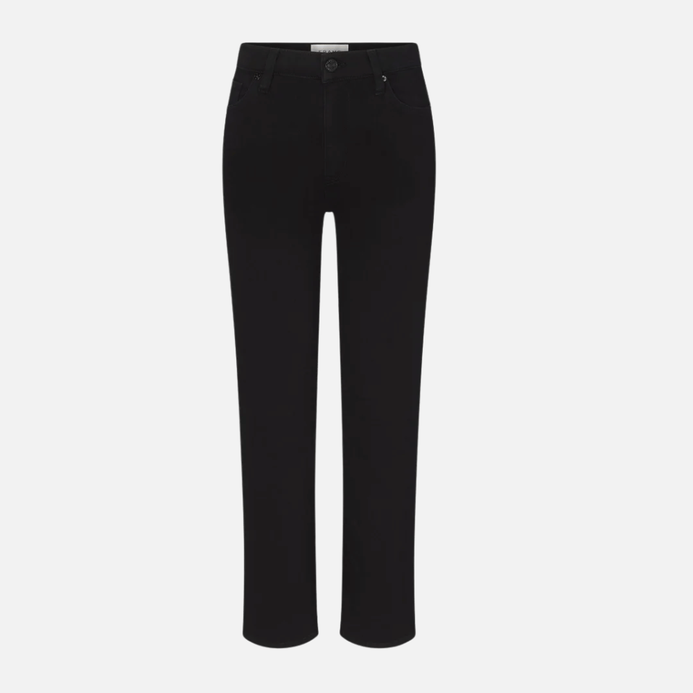 FRAME Le Sleek Straight High-Rise Jean in Black – International designer fashion boutique Australia Riada Concept Woollahra