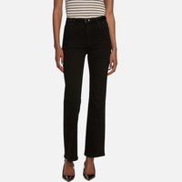 FRAME Le Sleek Straight High-Rise Jean in Black – International designer fashion boutique Australia Riada Concept Woollahra