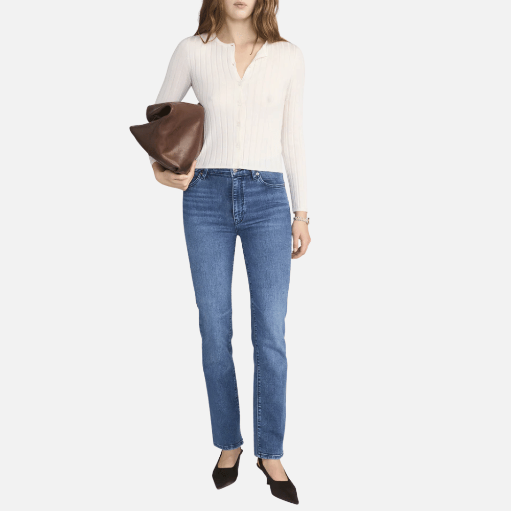 FRAME Le Sleek Straight High-Rise Jean in Ease – International designer fashion boutique Australia Riada Concept Woollahra