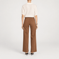 FRAME Le Slim Palazzo Harbor Pocket Jeans in Ledger at Riada Concept. High-rise wide-leg stretch denim with utility front pockets - back view